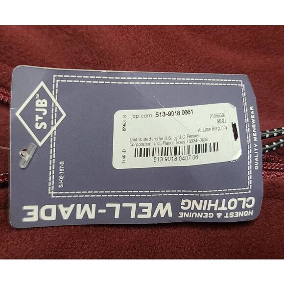 NWT St John's Bay burgundy red fleece zip jacket - small - Picture 5 of 5